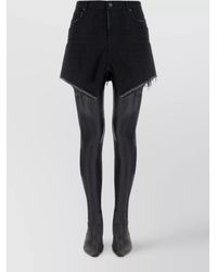 Balenciaga - Denim Mini High-Waisted Skirt - Lyst