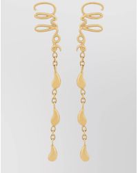 Chloé - Brass Hoop Earrings - Lyst