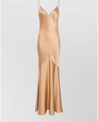 Elisabetta Franchi - Long Dress Deep Neckline Slim Fit - Lyst