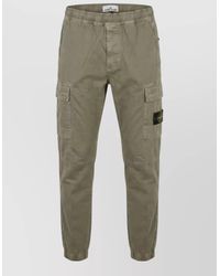 Stone Island - Cotton Cargo Jacket Elastic Cuffs Pockets - Lyst