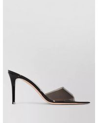 Gianvito Rossi - Glass Mule Sandal Clear Strap Heel - Lyst