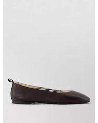 Burberry - Robin 05 Ballerinas Leather Check Trim - Lyst
