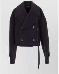 Ann Demeulemeester - Double Breasted Cropped Jacket - Lyst