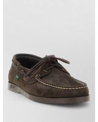 Paraboot - Barth Suede Boat Loafer Rubber Sole - Lyst