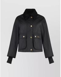 Barbour - Waxed Cotton Jacket Corduroy Collar - Lyst