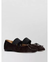 MM6 by Maison Margiela - Leather Ballet Flats - Lyst