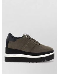 Stella McCartney - Lace Up Elyse Sneakers Contrast Heel Platform - Lyst