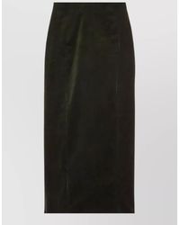 Jil Sander - High Waist Maxi Skirt Back Slit - Lyst