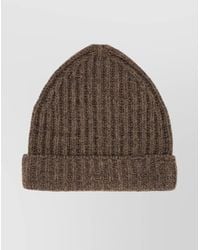Maison Margiela - Knit Hat With Folded Brim And Ribbed Texture - Lyst