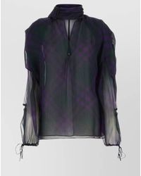 Burberry - Printed Crepe Blouse - Lyst