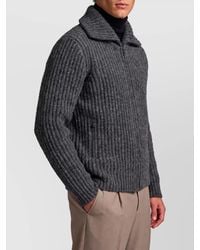 Roberto Collina - Ribbed Wool Zip Jacket - Lyst