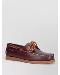 Sebago - Lace Up Moccasins Rubber Sole Detail - Lyst