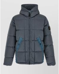 Stone Island - Crumpled Effect Down Jacket - Lyst