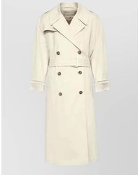 MM6 by Maison Margiela - Cotton Double-Breasted Belted Trench Coat - Lyst