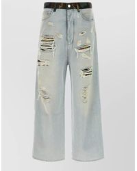 Amiri - Denim Jeans Wide Leg Belt Loops - Lyst