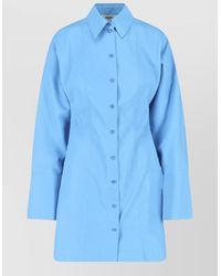 Fendi - Long Sleeve Collared Knee Length Jacket - Lyst