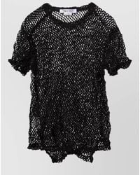 Comme des Garçons - Open-Knit Short-Sleeve Crew-Neck T-Shirt - Lyst