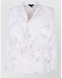 Comme des Garçons - Embroidered Tailoring Jacket Long Sleeves Ruffled Lapels - Lyst