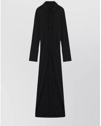 Sportmax - Viscose Jersey Maxi Shirt Dress - Lyst