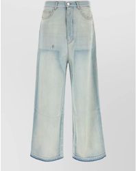 Amiri - Denim Jeans Wide Leg Faded Design - Lyst