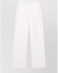 Emporio Armani - Elastic-Waist Straight-Leg Trousers - Lyst
