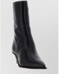 Aquazzura - Ankle Boots With Block Heel And Pointed Toe - Lyst