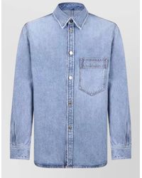 Givenchy - Denim Button Down Shirt Long Sleeves - Lyst