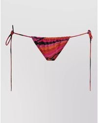 PUCCI - Marmo Bikini Briefs Adjustable Low Rise Striped - Lyst
