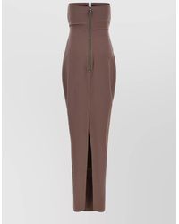 Rick Owens - Off-The-Shoulder Wool-Blend Column Midi Dress - Lyst