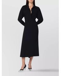 Victoria Beckham - Satin Midi Shirt Dress - Lyst