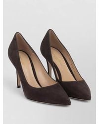 Gianvito Rossi - 85Mm Pointed Toe Stiletto Suede Pumps - Lyst
