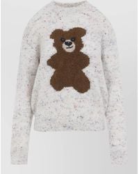 Moschino - Teddy Bear Sweater Crew Neck Knit - Lyst