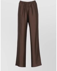 Loulou de Saison - Wide Leg Viscose Trousers Striped Draped - Lyst