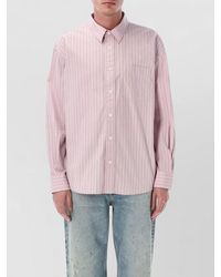 sunflower - Striped Shirt Chest Pocket Curved Hemline - Lyst