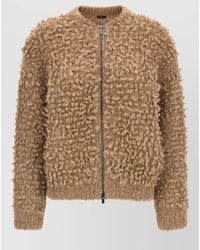 Peserico - Alpaca Wool Bouclé Bomber Jacket - Lyst