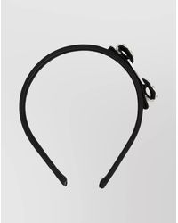 Ferragamo - Embellished Crystal Bow Headband - Lyst