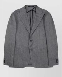Tagliatore - Linen Blend Single Breasted Suit Jacket - Lyst