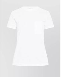 Max Mara - Short Sleeve Crew Neck Top With Pocket - Lyst