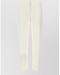 McQueen - Crepe Mid-Rise Straight-Leg Tailored Trousers - Lyst