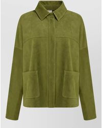 FURLING BY GIANI - Suede Single Breasted Coat - Lyst