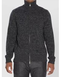 Barena - Wool Ribbed High Collar Zip Jumper - Lyst