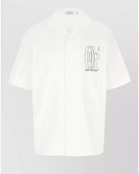 Off-White c/o Virgil Abloh - Poplin Shirt Graphic Print Short Sleeves - Lyst