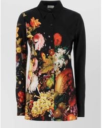Dries Van Noten - Silk Printed Satin Shirt - Lyst