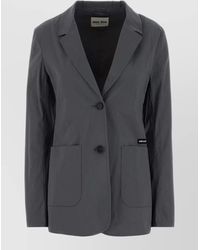 Miu Miu - Stretch Poplin Blazer - Lyst