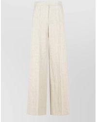 Max Mara - Ginnico Linen Pants Wide Leg Pleated - Lyst