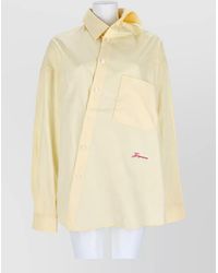 Jacquemus - Asymmetric Cotton Long-Sleeve Shirt - Lyst