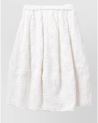 Comme des Garçons - Cotton Midi Skirt Floral Lace Texture - Lyst