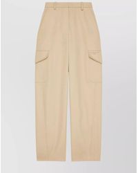 Givenchy - Cotton And Wool High-Rise Relaxed-Fit Cargo Trousers - Lyst