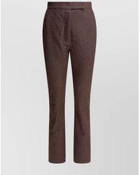 Max Mara - Tailored Trousers With Belt Loops And Buttoned Back Pockets - Lyst