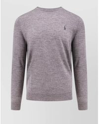 Polo Ralph Lauren - Wool Ribbed Slim-Fit Crew-Neck Sweater - Lyst